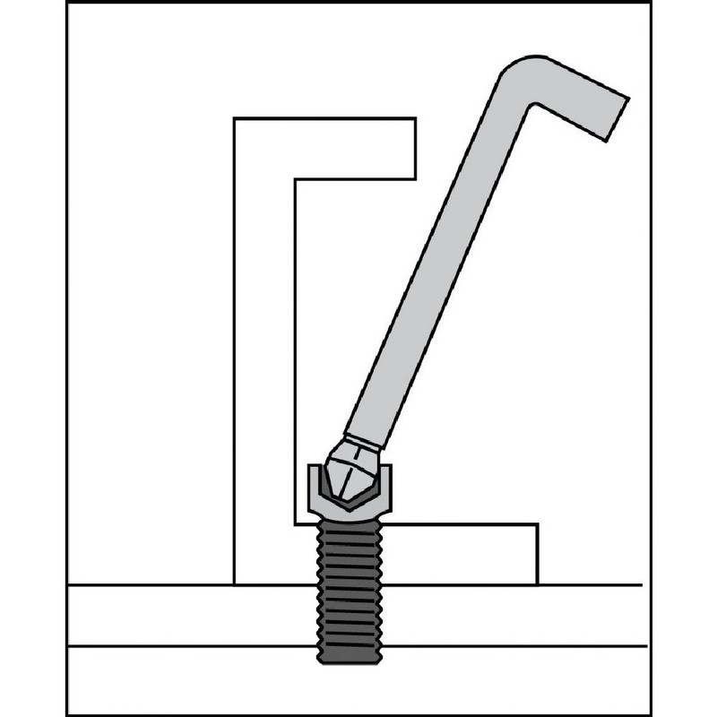 TRUSCO GXBL-7S Long Ball Point Hex Bar Set, 7 Piece