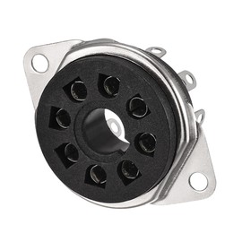 sourcing map 8 Pins Tube Base Plastic Vacuum Tube Protective Tube Pin Base Tin Plate Suitable for KT88 6SL7 Tube