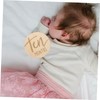 Kisangel 6 pcs Wooden Monthly Milestone Markers Double Sided Growth