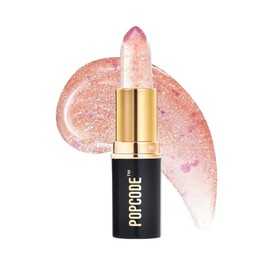 POPCODE Clear Color Changing Lipstick, Tinted pH Lip Balm, Hydrate & Nourish Lip While Leaving Sheer Pink Tint, with Honey Peach Scent, #002 Sapphire