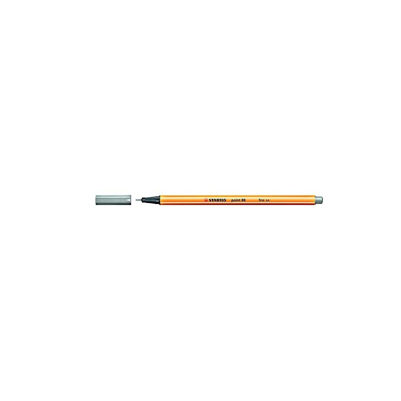 Stabilo Point 88 Fineliner Ballpoint Pen Slim (Grey Orange)