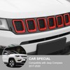 Grille Grill Cover Inserts Frame Trim Kit for Jeep Compass
