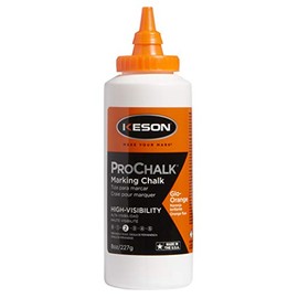 Keson 8GO ProChalk High Visibility Marking Chalk - Level 2, Glo-Orange, 8-Ounce