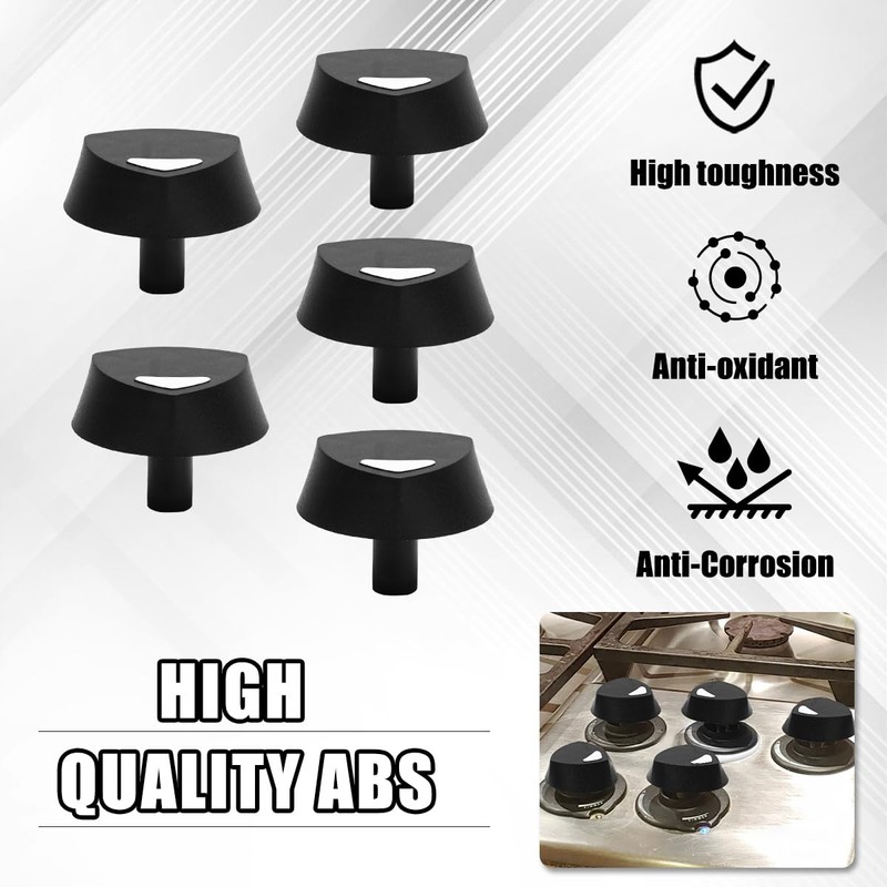 YIBEICO 5Pcs Upgraded Version Stove Knob for Dacor 72731, ABS