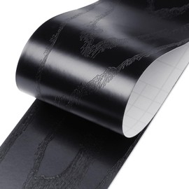 LACHEERY Black Wood Mirror Frame Border Peel and Stick Mirror Border Tape Black Wallpaper Border for Bathroom Mirror Border Sticker Waterproof Removable Bulletin Board Wall Border Trim Decor 3"x197"