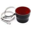 TuoLauthon 3-1/2 to 4 inches Straight Black Silicone Reducer Coupler