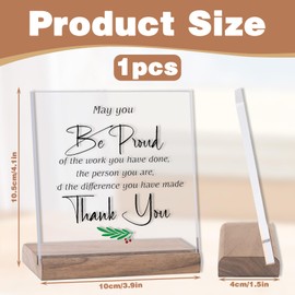 Acrylic Inspirational Desk Decorations, Farewell Decorations Party for Coworker, Going Away Gifts for Women (Style 3)