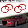 X AUTOHAUX 4 Pcs Red Car Air Conditioner Vent Ring