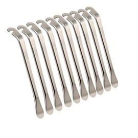 Pack of 10 Metal Tyre Levers Bicycle Tyre Levers Metal Tyre Levers Made of High Density Carbon Steel for Bicycle Tool