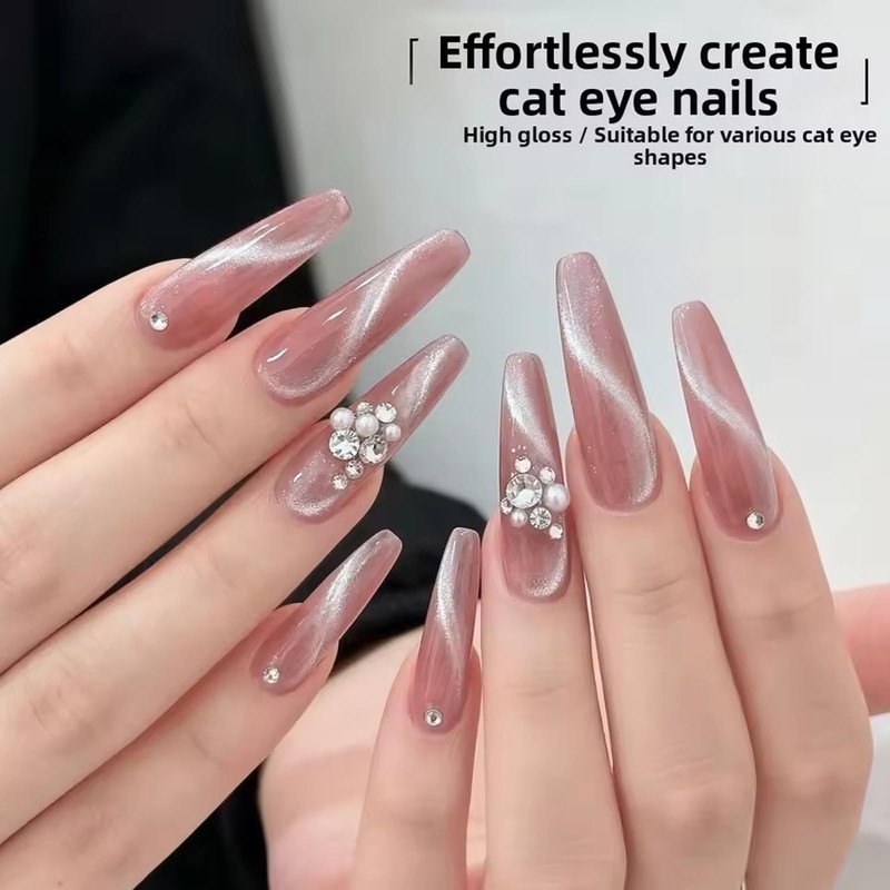2PCS Ribbon Nail Art Magnet - Strong Cat Eye Magnet