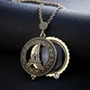 Elderly magnifying glass, retro necklace and antique for presbyopia Eiffel Tower Snowflake B