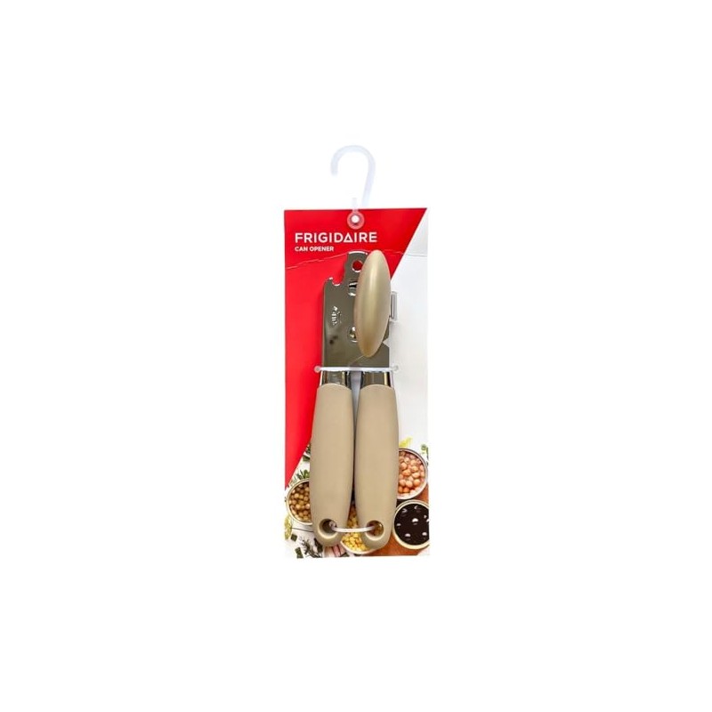 Frigidaire Stainless Steel Manual Can Opener with Soft Touch Handle,