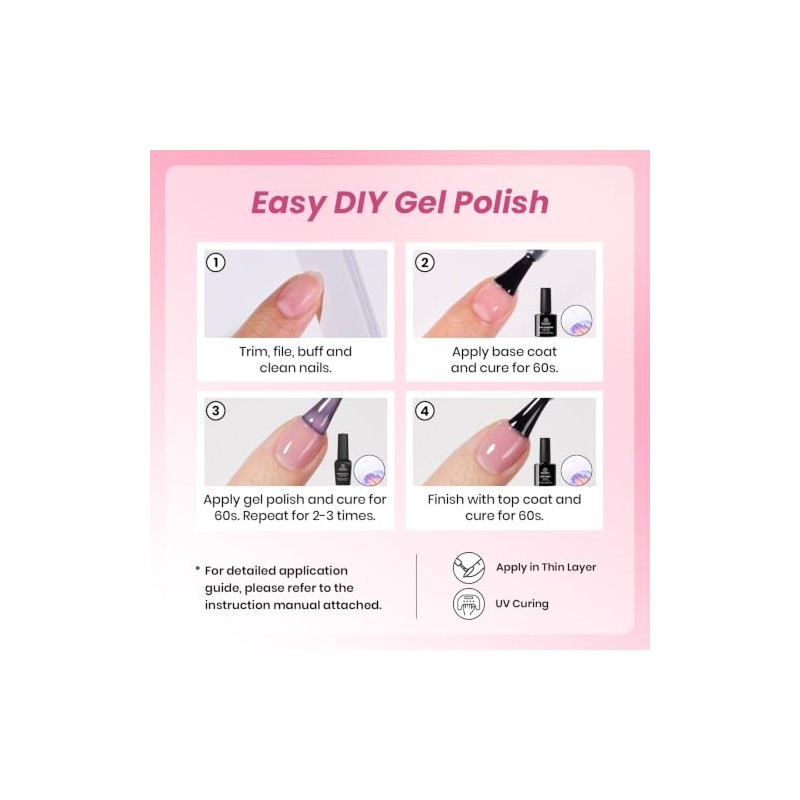 Beetles Esmalte en Gel Nude Jelly, Kit de 20 Colores
