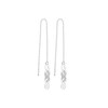 Sterling Silver Pull Through Threader Infinity Eternity Link Circle Earrings