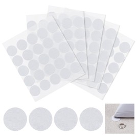 NBEADS Pack of 200 iron-on eyelet patches, 2 cm reinforced polyester eyelet patches, eyelets for ironing, eyelets and press studs to fabrics, white
