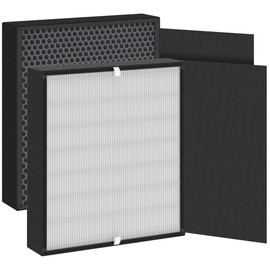 GoKBNY 2-Pack Fit50 Replacement Filter Compatible with FF50 for BreatheSmart Fit50 Purifier, 2×3-in-1 Filters + 2×Pre-Filters
