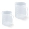 Cilindro medidor transparente, vaso medidor de plástico graduado con asa