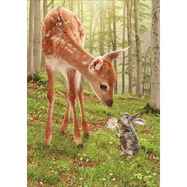Fawn and Bunny Friends Avanti Thank You Card