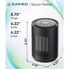 ZAFRO Space Heater for Indoor Use, Portable Electric Heaters with