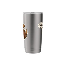 Turkey Dressed As Dog Costume Woof Funny Thanksgiving Owner Stainless Steel Insulated Tumbler