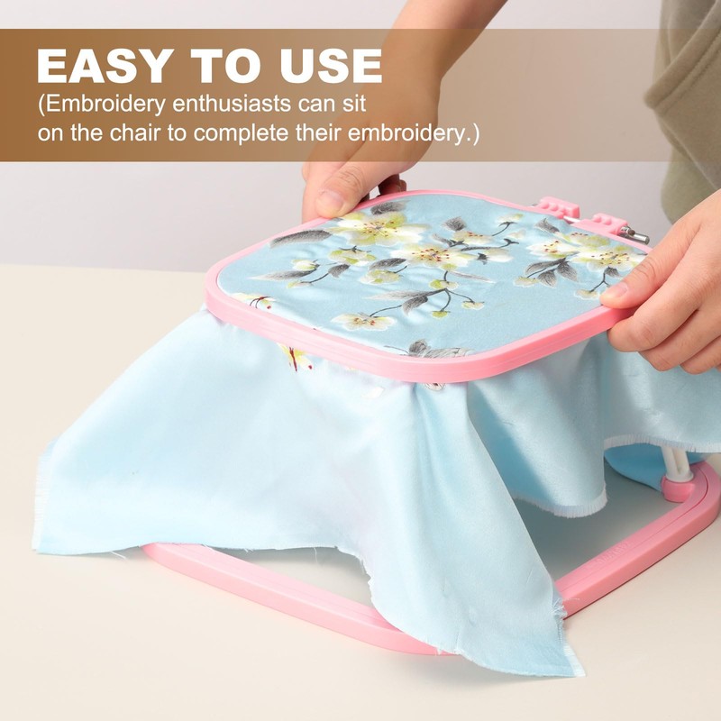 PATIKIL 9.4" x 8.7" Square Embroidery Hoop Stand, Adjustable ABS