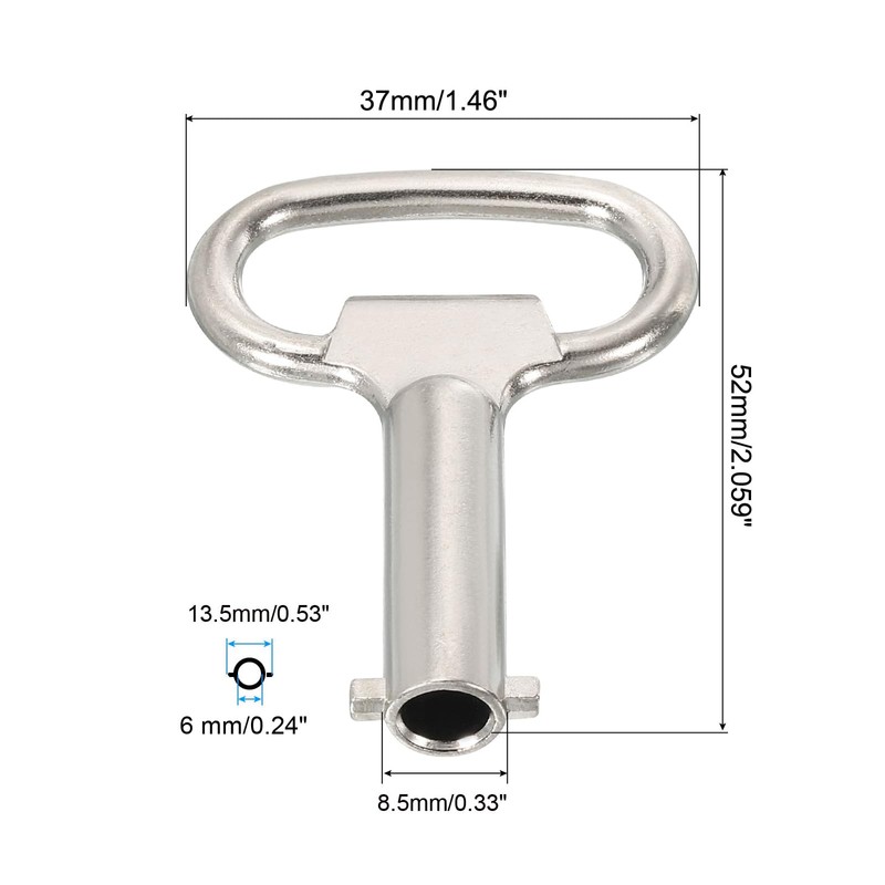 PATIKIL 13.5x6mm Socket Spanner Key, 3 Pack Electrical Cabinet Gas