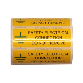 Warning Signs - SAFETY ELECTRICAL CONNECTION - S/A VINYL 250 ON A ROLL