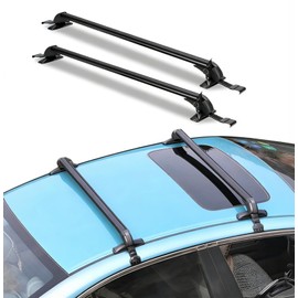 Zorpupoa Universal Car Roof Rack, 43" Cross Bars with Anti-Theft Lock, Adjustable Aluminum Alloy Crossbars Heavy Duty Roof Crossbars for Car Roof Cargo Carrier, 165LBS Max Load