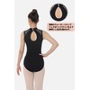 [DANSHOW] Women's Lace Ballet Leotard Dance Mock Neck, Adult Water