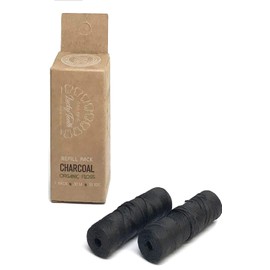 Organic Bamboo Fibre with Activated Charcoal REFILLS Floss with Tea Tree and Peppermint essential oils. 60m / 66 yds Total (2 Spools of 30 m in 1 BOX) by Lucky Teeth