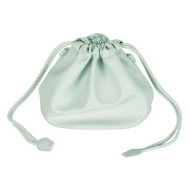 PU Leather Drawstring Camera Bag, Waterproof PU Leather Drawstring Pouch Bag for Camera, Cute Portable Soft Camera Case with Shoulder Straps for Girls Students Women (Green)