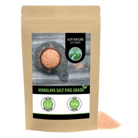 Pink Himalayan Salt fine Grade (1kg), Fine Pink Crystal Salt Known as Himalayan Salt from The Khewra Salt Mines in Punjab, Pakistan, Natural Rock Salt