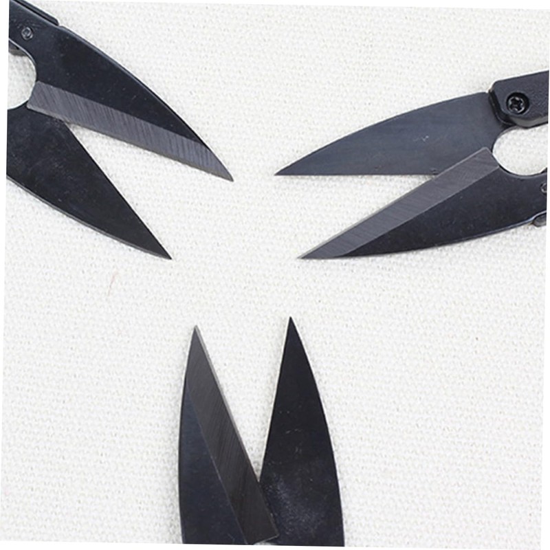 LALAFINA 3sets Embroidery Scissors Set U-shape Sewing Scissors Fabric Thread