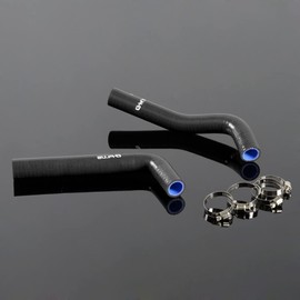 G-PLUS (Black) 2PCS Silicone Radiator Coolant Hose Tube Clamps Kit Clamps, Compatible with Yamaha YFZ 450 YFZ450 2004-2008