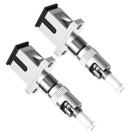 Poyiccot ST- SC変換 コネクタ 光ファイバケーブル 用、シングルモード9/125um 光ファイバーコネクタ、STオス- SCメス 変換 コネクタ光ファイバーケーブル用、 (2個)