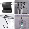 LISOPO S Hooks, Pack of 12 S Hooks Black S-Hook