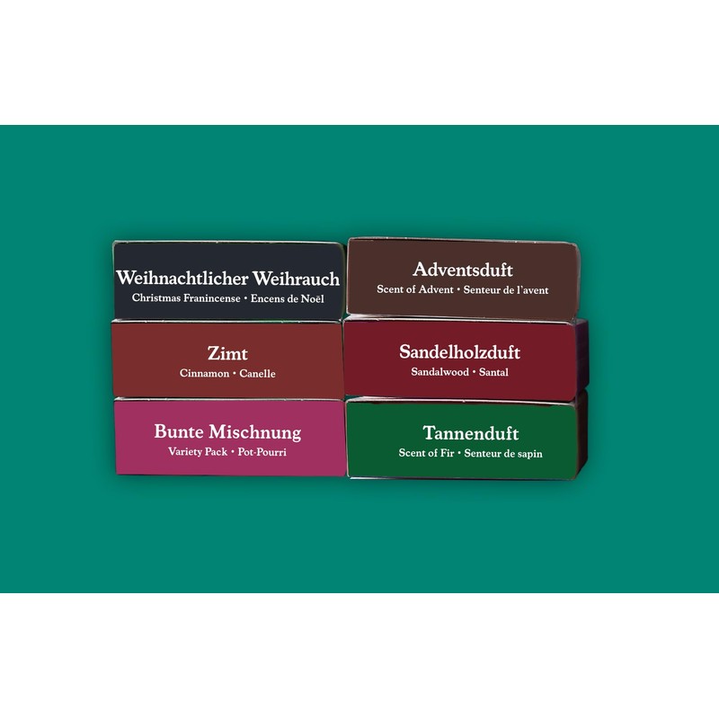 Crottendorfer Aromatic Canles 26 different sizes: Mini's, M, XL, XXL.