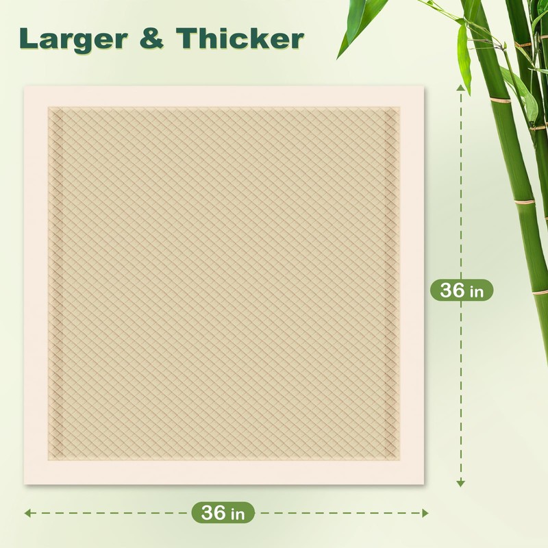 MIZOK Pee Pads for Dogs 36x36in Bamboo Dog Pee Pads,