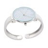 Silver Round Face Glittered Dial Fashion Women's Bangle Cuff Watch