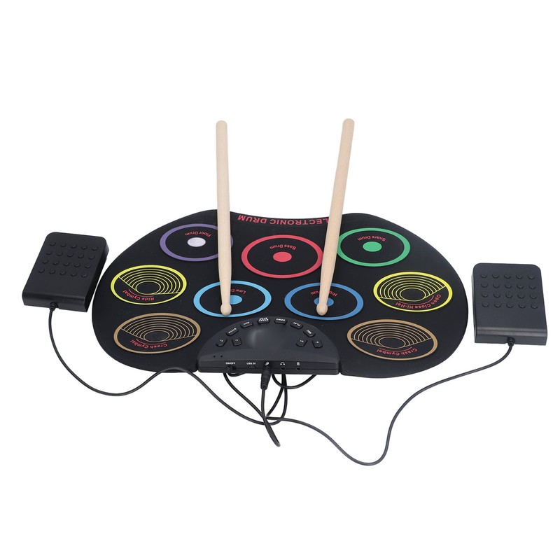 Electronic Drum Set Portable Easy to Play Roll Up Drum