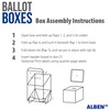 ALBEN White Glossy 6x6x6 Ivory Cardboard Ballot Boxes (20 Pack)