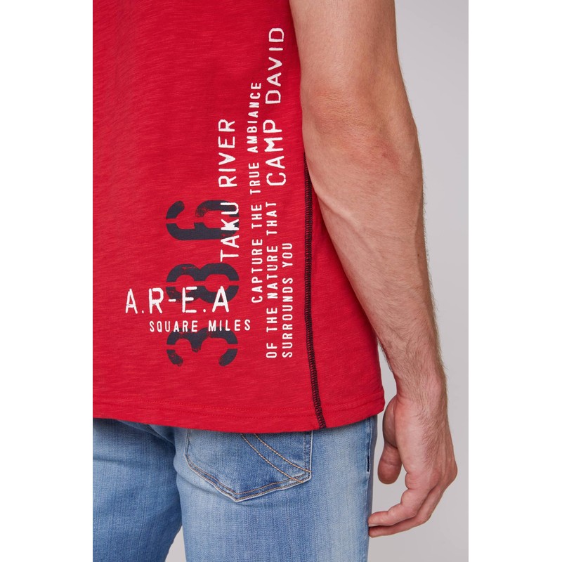 Camp David Men's T-shirt with print in used look, Flight