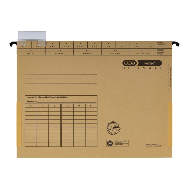 Vertic Ultimate Suspension File A4 Set of 10