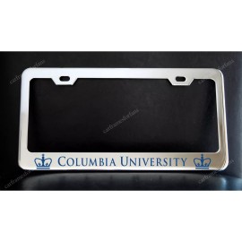 none Columbia University License Plate Frame Custom Made of Chrome Plated Metal
