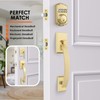 Haidms Gold Door Handle Exterior, Entry Door Handle and Reversible