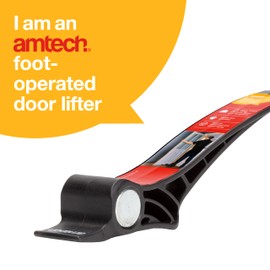 Amtech - Foot-Operated Door Lifter, Durable, Non-Marring to Protect Doors, Easy to Use with Doors up to 100kg, Hands-Free DIY, Compact and Lightweight, Includes Hanging Hole
