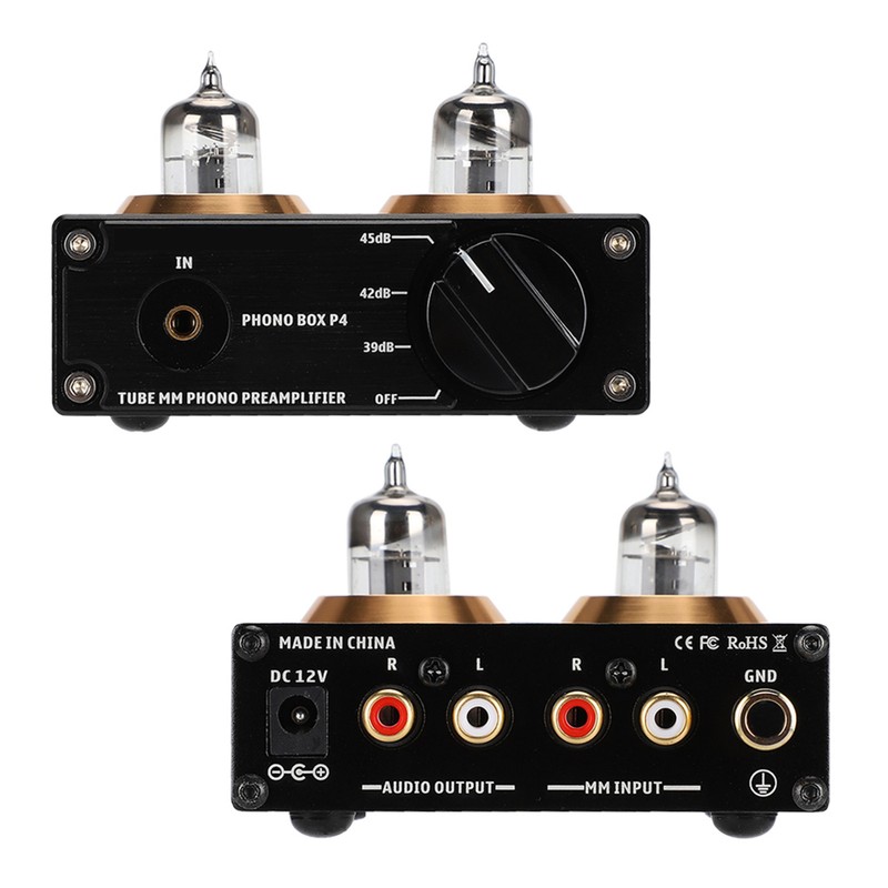 PHONO BOX P4 Gold Plated RCA Panel Drawing Sandblasting MM