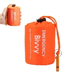 LIURFLNC Bivvy Bag, Emergency Blanket, Sleeping Bag, Rescue Blanket, Sleeping Bag, with Whistle, Waterproof Bivy Bag, Insulated Tube Tent, Ultralight Extra Strong Emergency Blanket