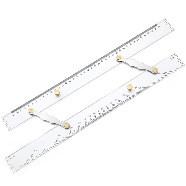 Saysurey Parallel Ruler Marine Navigation Tool with Clear Scales Parallel