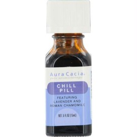 Aura Cacia Chill Pill Essential Oil Blend | GC/MS Tested for Purity | 15ml (0.5 fl. oz.)